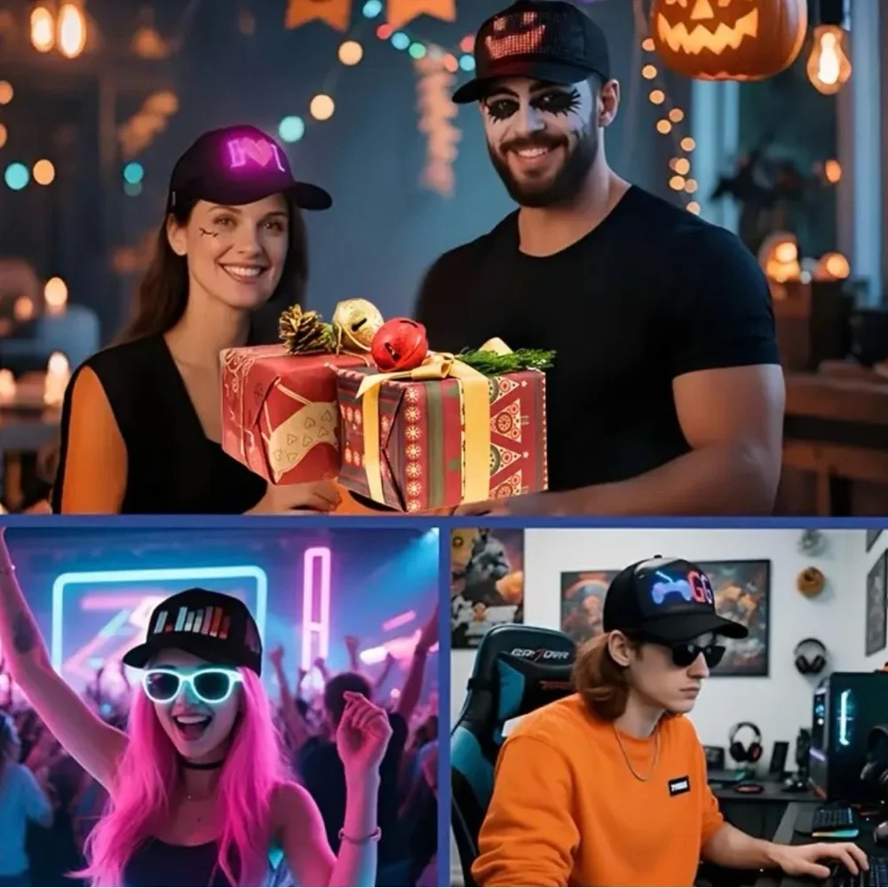 NWT LED Programmable Display Hat